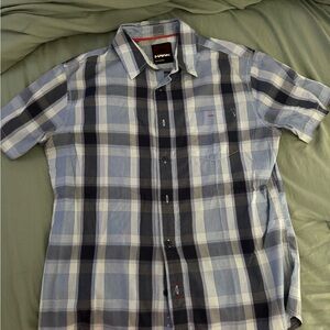 Bundle of 3 Men's Short Sleeve Blue Plaid Shirt